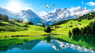 蓝天白云大草原