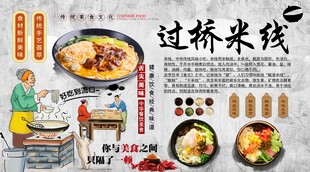 过桥米线背景墙
