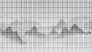 山水镂空点状图