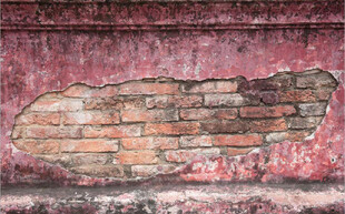 斑驳破旧的砖墙纹理