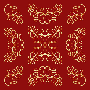 服饰花纹花边折枝花图案背景