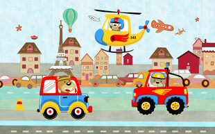 卡通儿童房背景墙