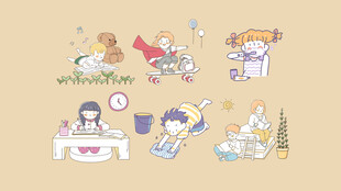 矢量卡通儿童人物