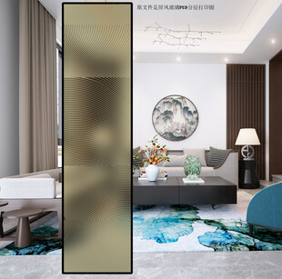 高清分层屏风玻璃打印图