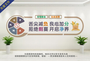 珍惜粮食文化墙