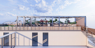 屋顶露台景观视野开阔