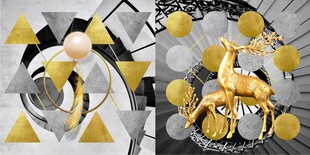 立体几何麋鹿画