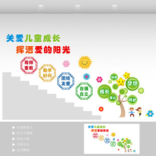 幼儿园楼梯文化墙