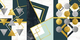 抽象几何三联画