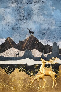 抽象发财鹿玄关