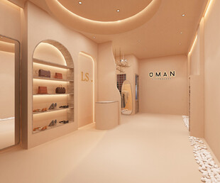 3D立体空间仿真直播间背景墙