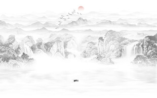 新中式电视背景墙