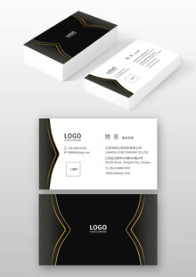 黑金风格商务名片设计
