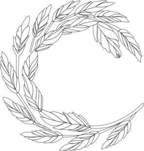 麦穗线条矢量可填充文件