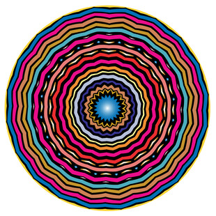 多彩圆形抽象图案艺术