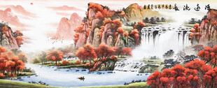 大堂山水画