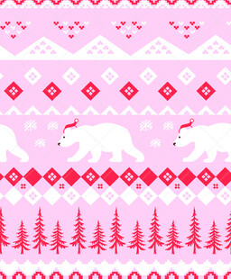 北极熊森林几何图案背景