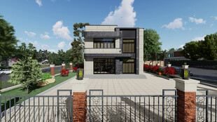 二层现代别墅SU模型