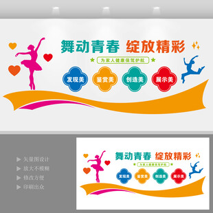 舞蹈艺术文化墙