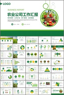绿色农业产业总结计划ppt模板