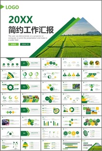 绿色农业产业总结计划ppt模板