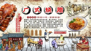 广式烧腊背景墙