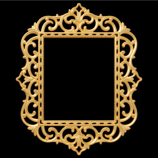 金色雕花相框