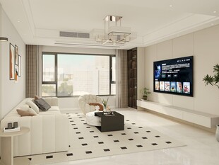 现代简约风客厅室内场景