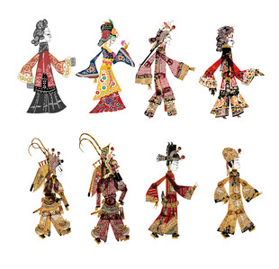 皮影人物免扣素材非矢量