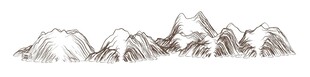 水墨风格山峦图