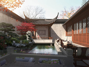 中式庭院效果图