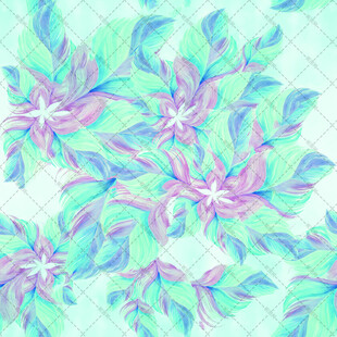 清新梦幻花卉图案背景