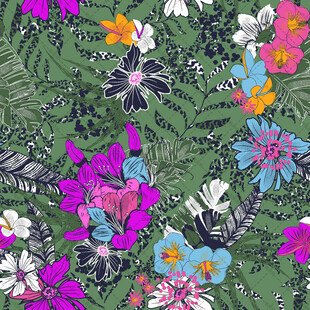 多彩花卉图案背景