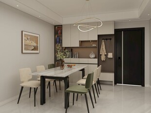 现代简约风餐厅室内场景