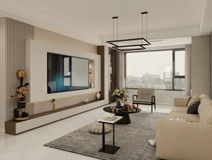 现代简约风客厅室内场景