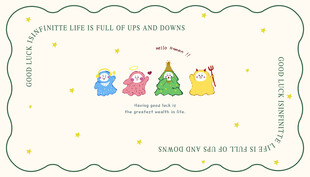 可爱卡通小动物圣诞场景