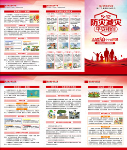 全国防灾减灾日三折页
