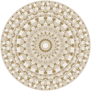 圆形古典花纹图案