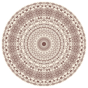 圆形古典精美花纹