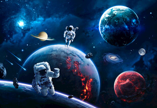 宇宙星球太空陨石黑洞宇航员背景