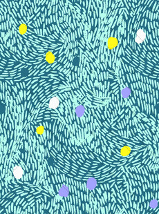 蓝绿底多彩图案纹理背景