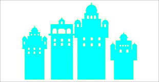 开平碉楼矢量图