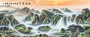 高山流水国画山水