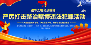 严禁赌博展板