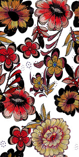 多彩花卉图案设计