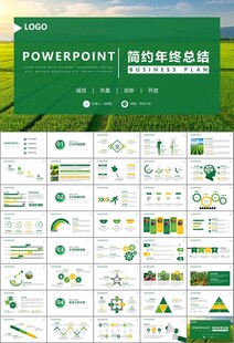 绿色农业产业总结计划ppt模板