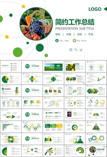 绿色农业产业总结计划ppt模板