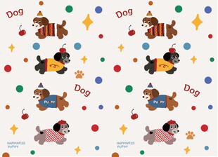 可爱小狗图案背景设计
