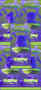 酒吧倒计时C4D工程PSD