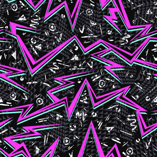 炫彩几何涂鸦图案背景